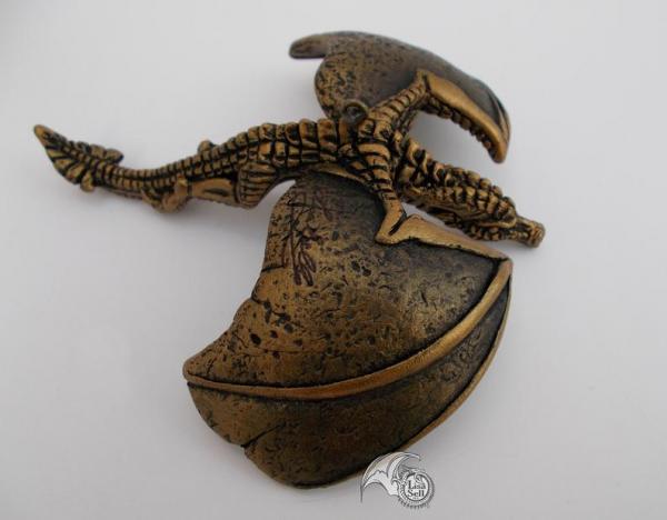 Metallic Gold & Black Soaring Dragon Ornament picture