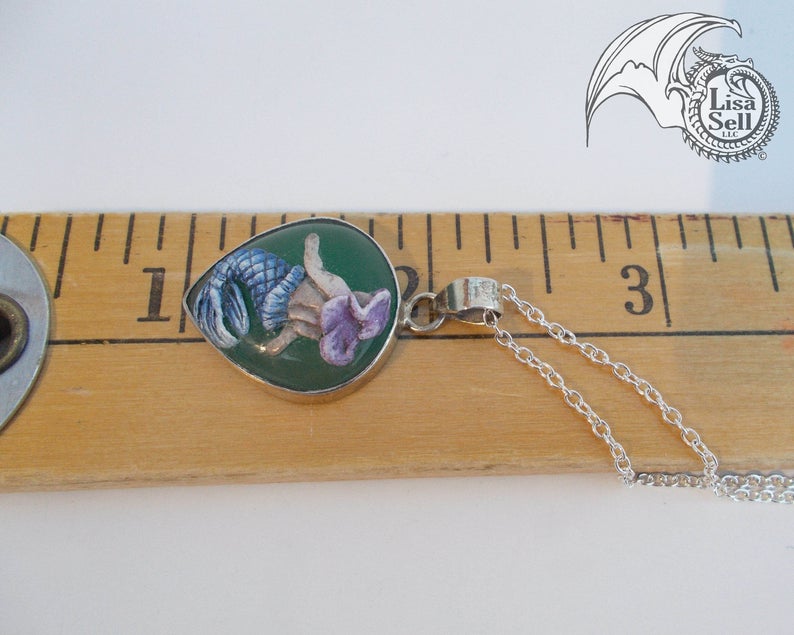 Mermaid on Green Stone Pendant picture