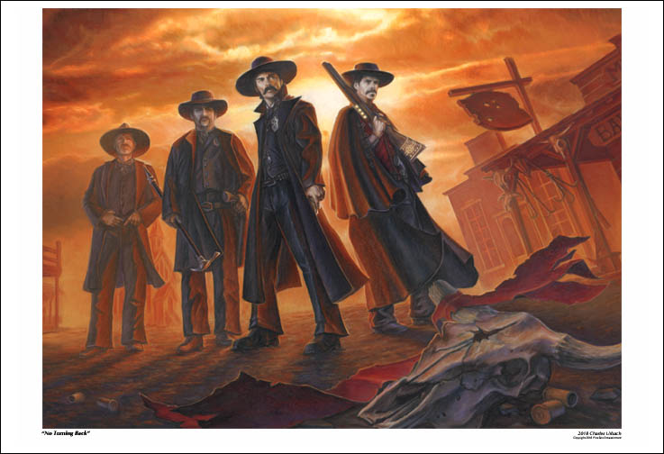 Steampunk Western Art Print 19"x13" Cowboy Gunslinger Tombstone Dark Tower Sheriff