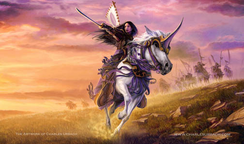 Gaming Play Mat Samurai Mulan Legend of the Five Rings Horse Unicorn L5R TCG CCG
