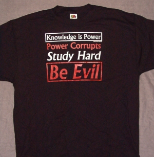 "Knowledge is Power" T-shirt picture