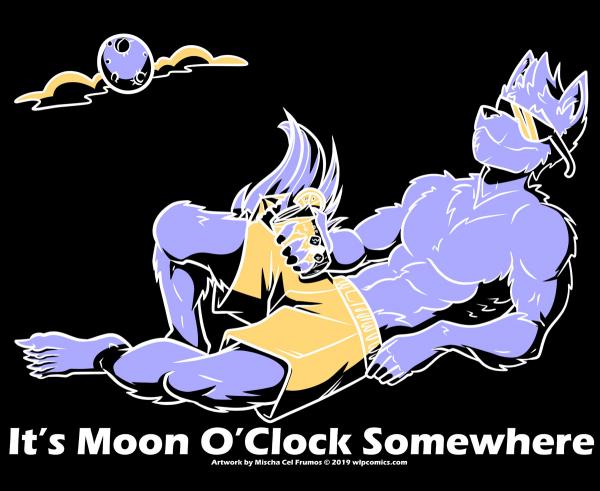 "It's Moon O'Clock Somewhere" T-shirt picture