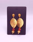 Sterling silver-gold plated with Jasper earrings