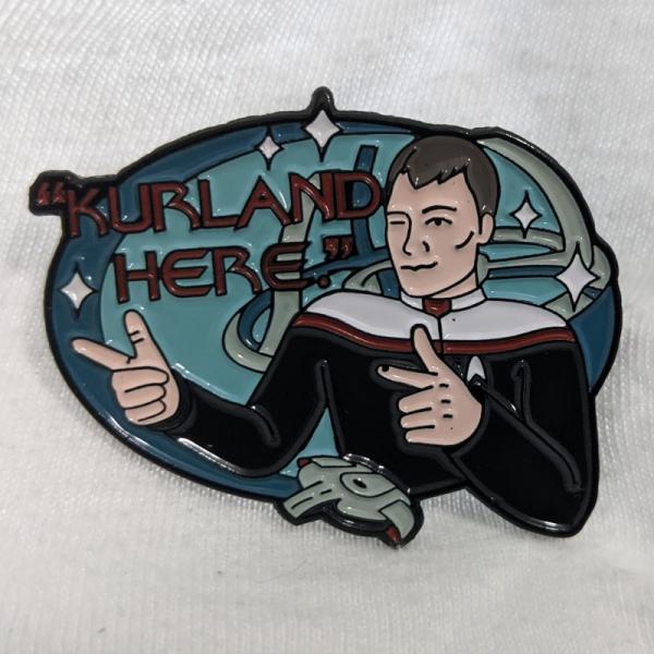 Kurland Here! Lapel Pin