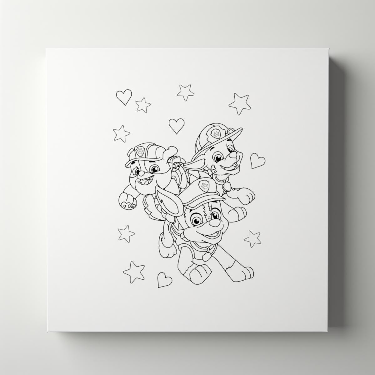 DOGS | RESCUE | Patrol | Kids | Paint Party | Paint Your Own Canvas | Party Favors | Arts and Crafts | Kid&rsquo;s Party | Birthday picture