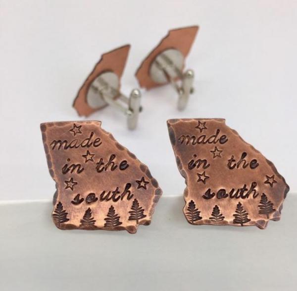 Georgia Cufflinks “made in the south” picture