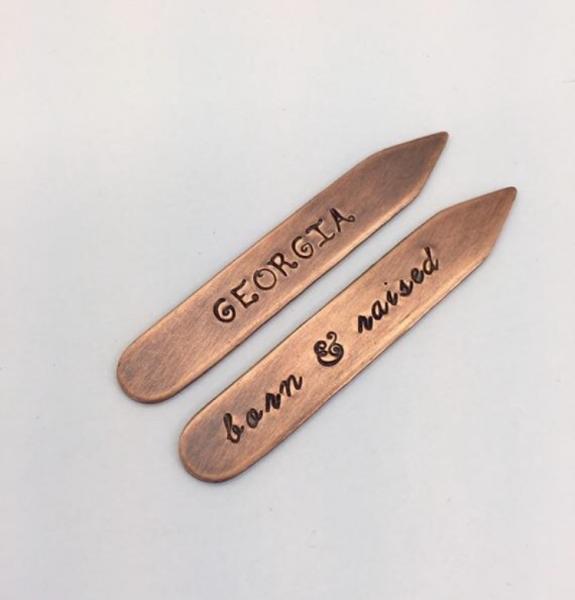 Collar Stays &ldquo;Georgia born & raised&rdquo;