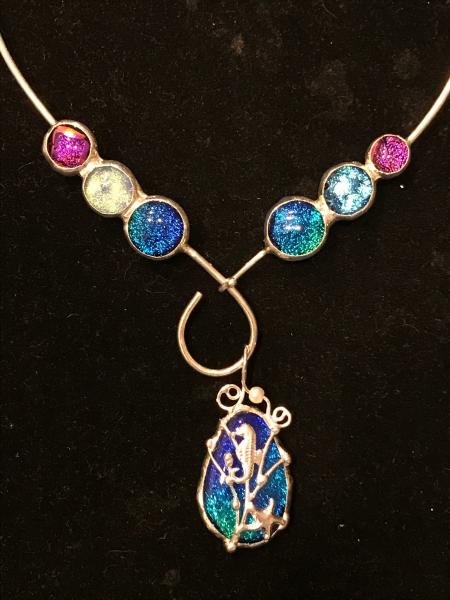 Collar - 6 Stone Multi Color w/ Seahorse Pen picture