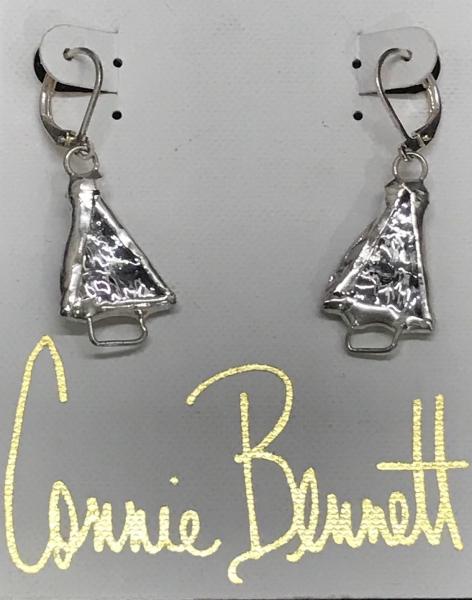 Closeout - Christmas Tree Earrings - Silver