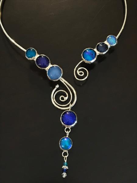 Burst Swirl Collar - Blues picture