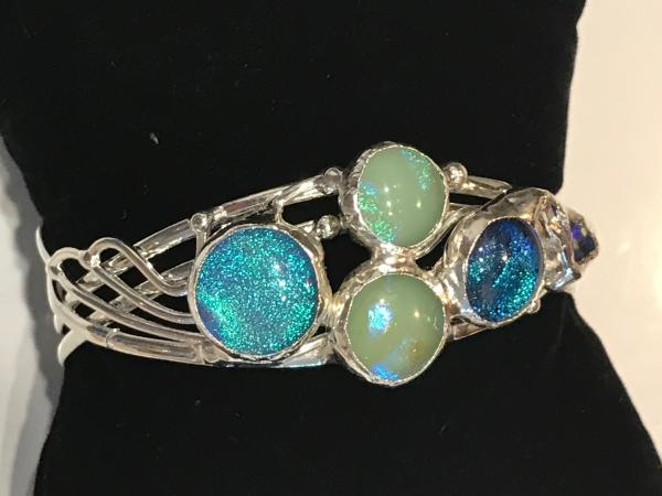 Cuff Bracelet bc5stn sea opal