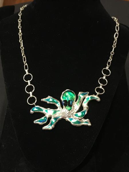 Necklace Octopus Green