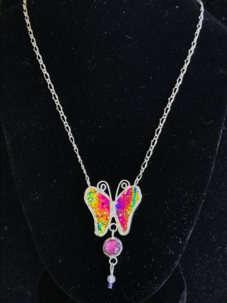 Necklace Butterfly drop