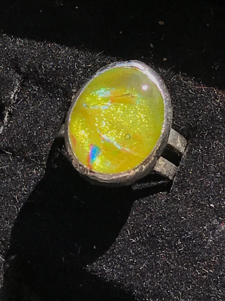 Ring - Yellow Single Stone - Adjustable picture