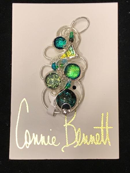 Pendant - Abstract Wire in Green/Blues