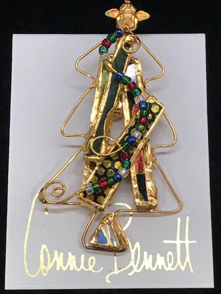 Gold Christmas Tree Pin 228