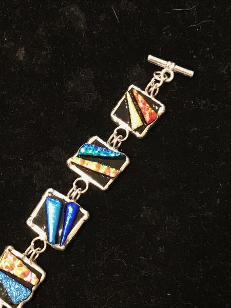 Bracelet - Multi Color Abstract Link picture