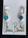 Dangle Earrings round Charm