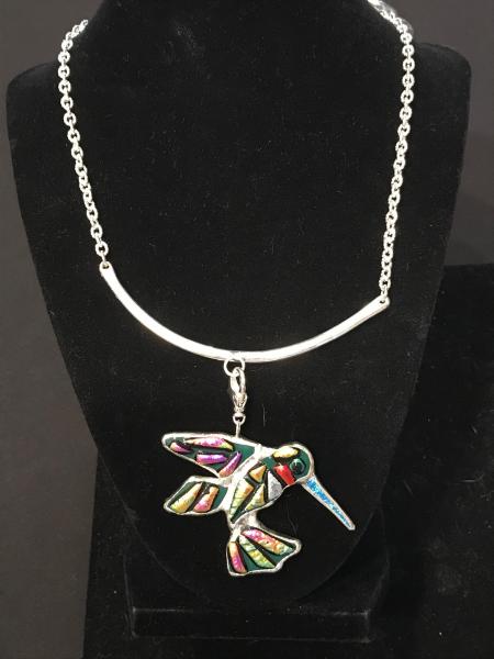 Necklace - Multi Color Hummingbird picture