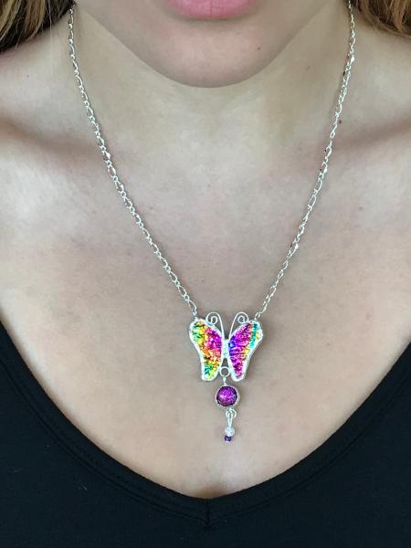 Necklace Butterfly drop picture