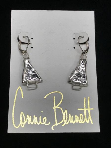 Closeout - Christmas Tree Earrings - Silver picture