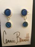 Two Stone Blue Earrings