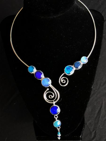 Burst Swirl Collar - Blues