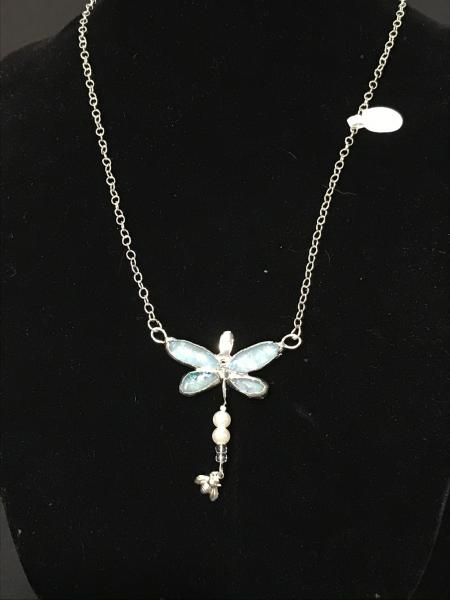 Necklace - Dragonfly Feather Design