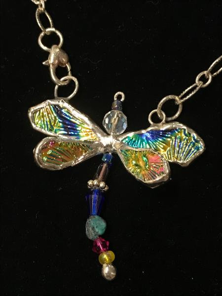 Necklace - Multi Color Dragon Fly picture