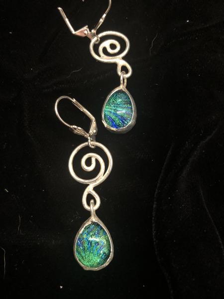 Mystic Blue Dangle Earrings