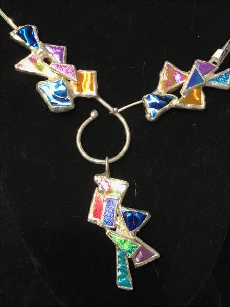 Collar - Multi Color Wire Collar with Pendant picture