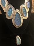 Blue Medium Xena Necklace and Matching Ring