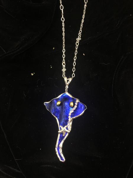 Stingray Necklace in Blue