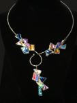 Collar - Multi Color Wire Collar with Pendant