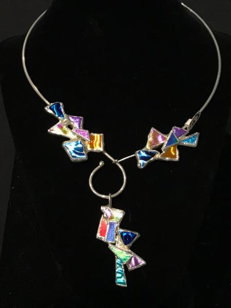 Collar - Multi Color Wire Collar with Pendant picture