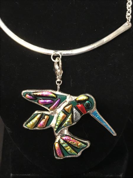 Necklace - Multi Color Hummingbird picture