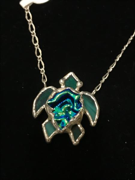 Necklace - Sea Turtle Blue/Green Ripple picture