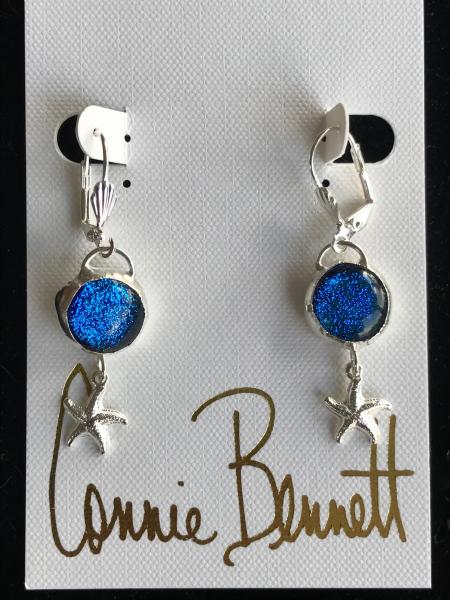 earring blue star charm picture