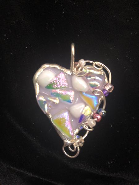 Heart Pendant in Opal Colors