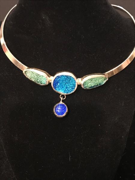 Collar - Blue and Green 4 Stone picture