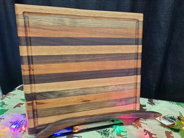 14x14 inch multi wood cutting board picture