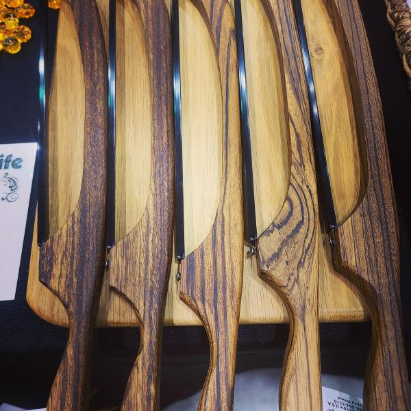 New! Exotic Zebra Wood Bow Knives (right hand Version only) picture