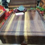 Black Walnut Storage Drawer Cutting Board ( comes with free bow knife specify oak, cherry, mahogany,  or black walnut in special instructions)
