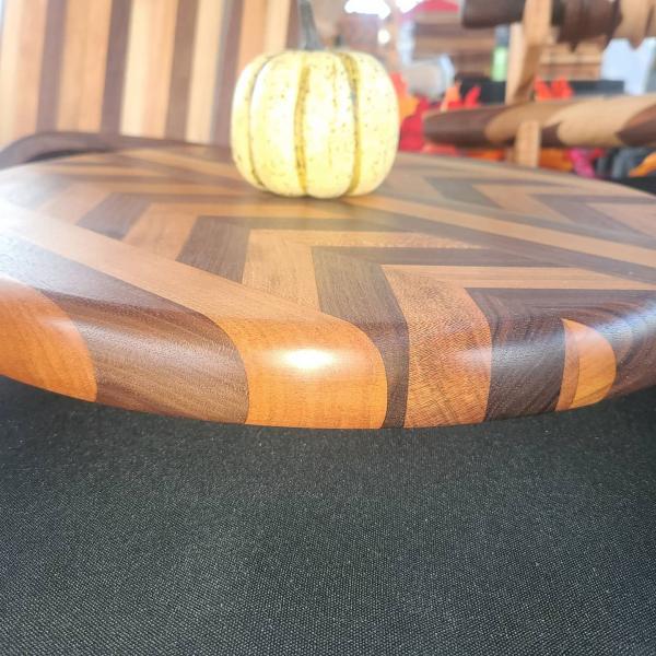 16 inch Chevron Pattern Lazy Susan picture