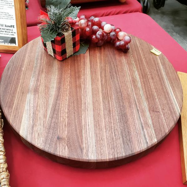 20 Inch Black Walnut Lazy Susan picture