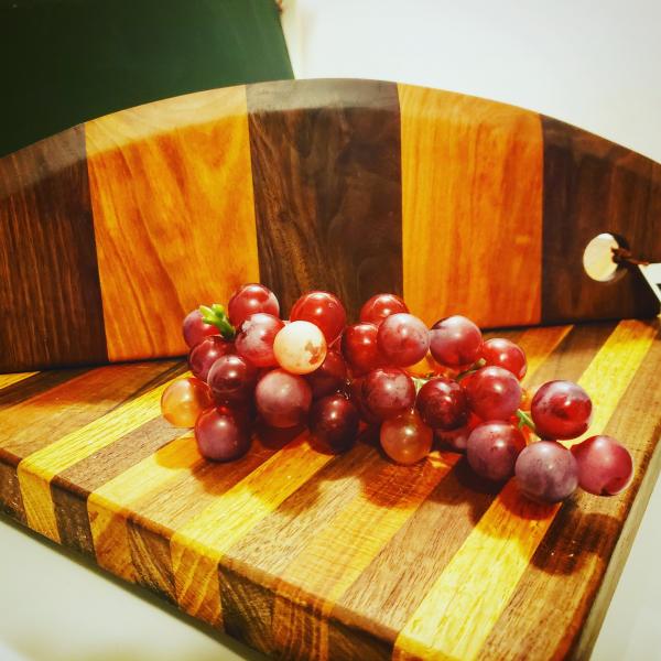 Cherry and Black Walnut Pizza Cutter picture