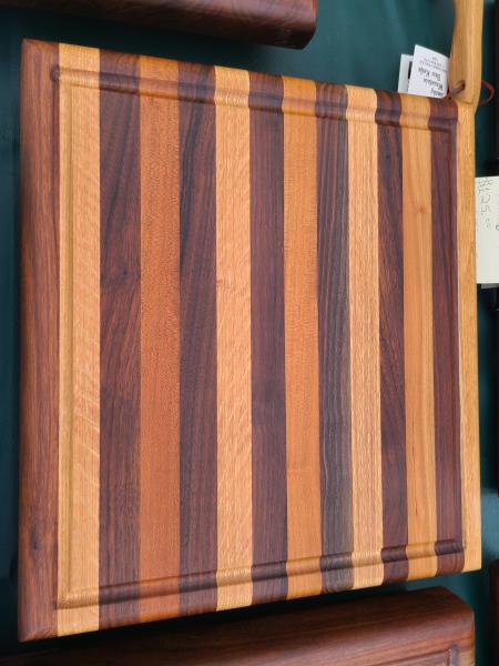 14x14 inch multi wood cutting board picture