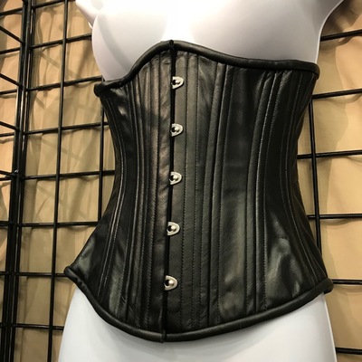 Black Leather  Corset
