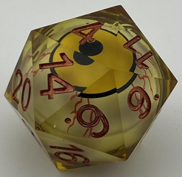 Sharp Edged Resin - Oversized D20 Liquid Core Moving Eyeball Series picture