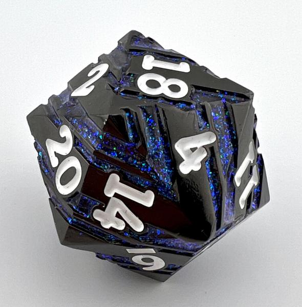 Large (33mm) Striped Metal D20 picture